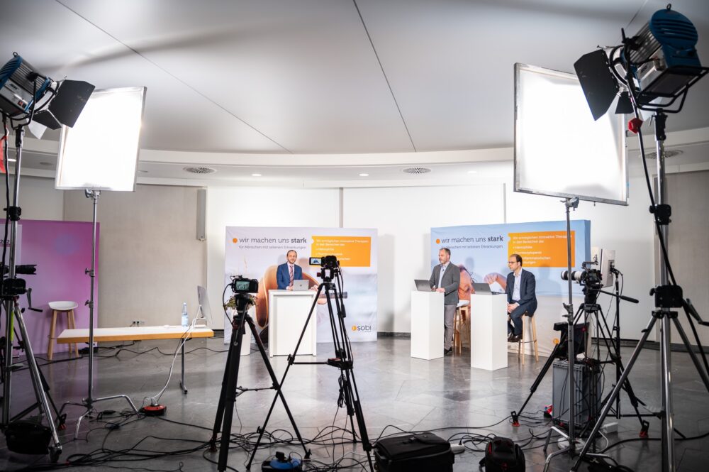 Livestreaming-Set beim streamen der Konferenz GTH-Highlights im HCC Hannover